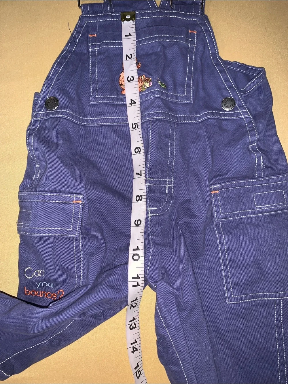 Tigger Y2K Bib Overalls Blue baby size 6 months